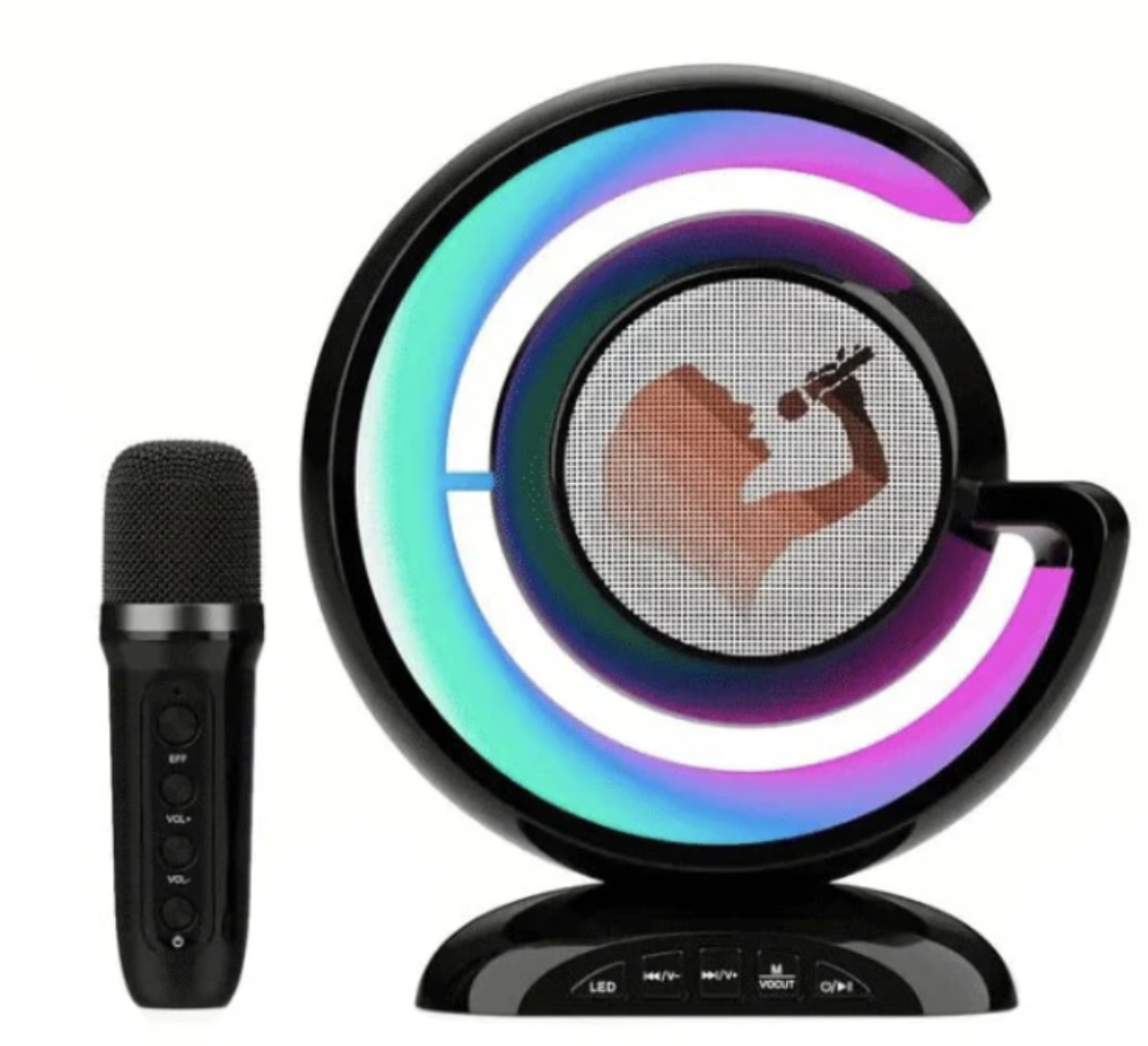 Boxa wireless pentru karaoke cu microfon si iluminare LED RGB portabila YS 110